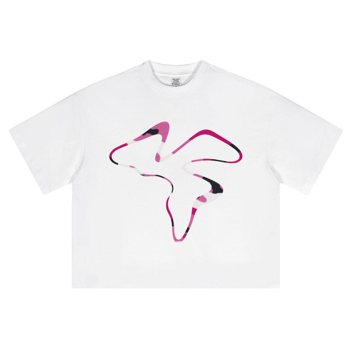 Pink Camo Tee Cropped (280GSM)