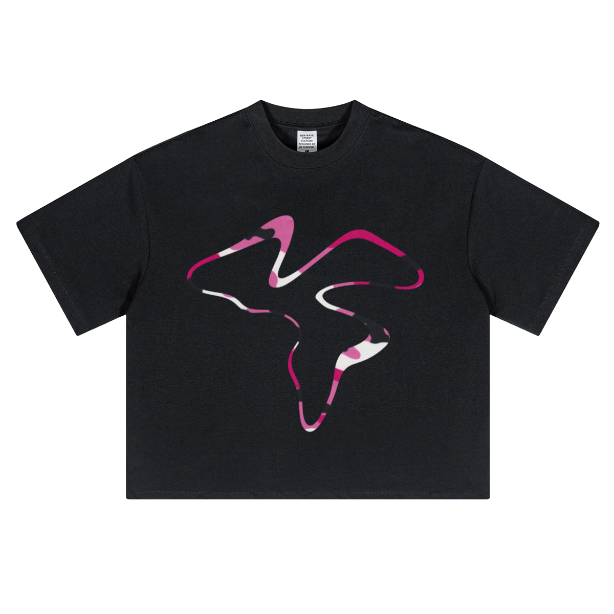 Pink Camo Tee Cropped (280GSM)