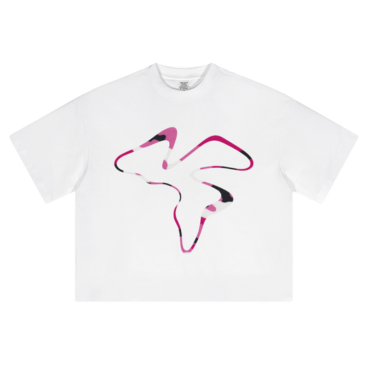 Pink Camo Tee Cropped (280GSM)